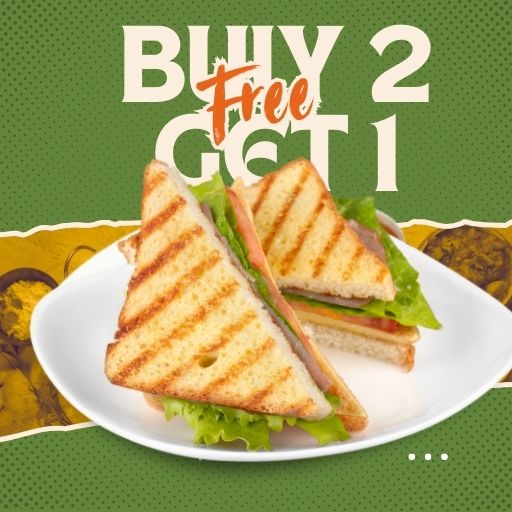 Buy 2 Bombay VC Grilled Sandwich & Get 1 Cold Coffee Free